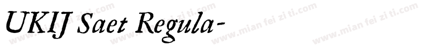 UKIJ Saet Regula字体转换